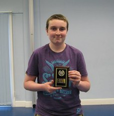 Joe receives his best junior newcomer prize